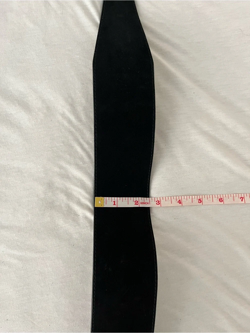 White House Black Market Black Suede Obi Waist Belt with Tie Accent